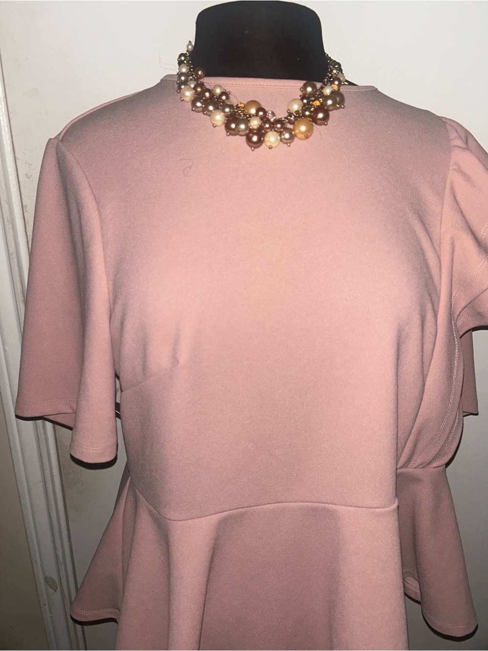 Emery Rose blush pink plus size like new ruffle sleeves Top size 2XL
